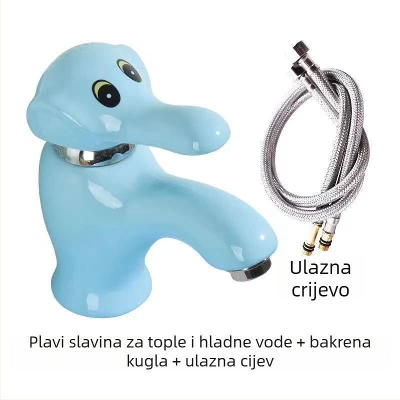 Kran za umivaonik s toplom i hladnom vodom, keramički disk ventil, monoblok konstrukcija, otvaranje ključenjem, CE certifikat