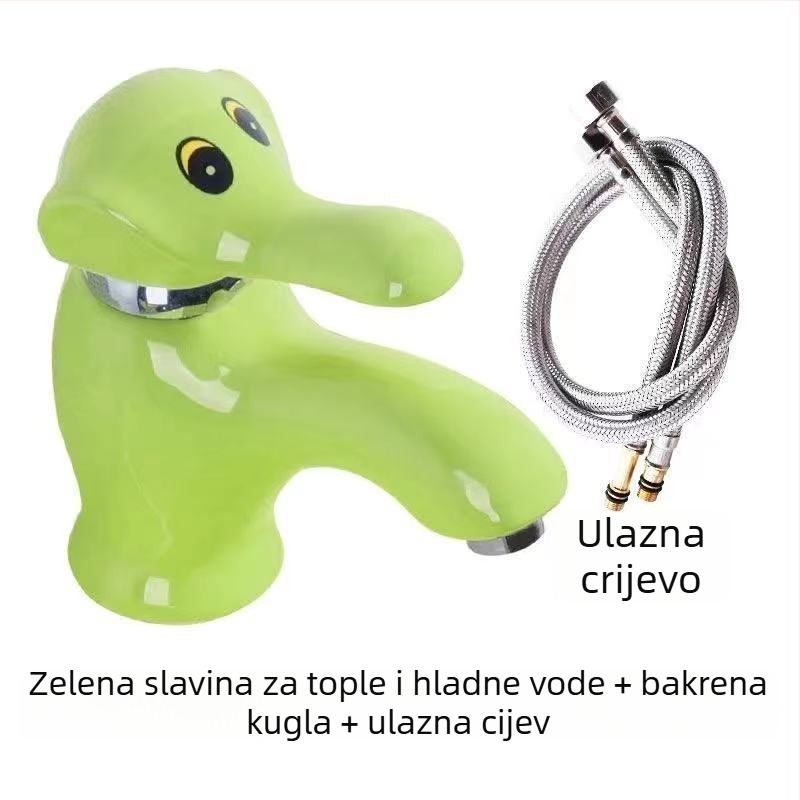 Kran za umivaonik s toplom i hladnom vodom, keramički disk ventil, monoblok konstrukcija, otvaranje ključenjem, CE certifikat