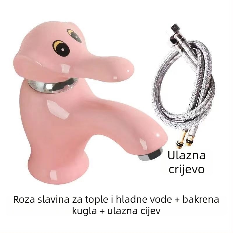 Kran za umivaonik s toplom i hladnom vodom, keramički disk ventil, monoblok konstrukcija, otvaranje ključenjem, CE certifikat