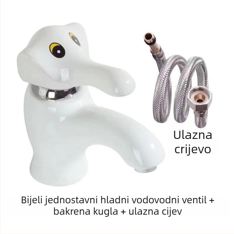 Kran za umivaonik s toplom i hladnom vodom, keramički disk ventil, monoblok konstrukcija, otvaranje ključenjem, CE certifikat