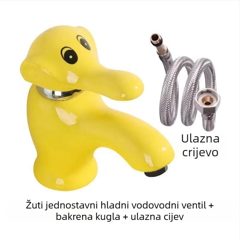 Kran za umivaonik s toplom i hladnom vodom, keramički disk ventil, monoblok konstrukcija, otvaranje ključenjem, CE certifikat