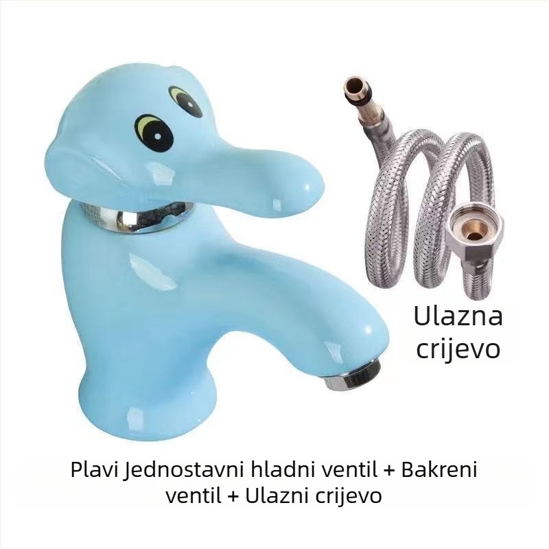 Kran za umivaonik s toplom i hladnom vodom, keramički disk ventil, monoblok konstrukcija, otvaranje ključenjem, CE certifikat