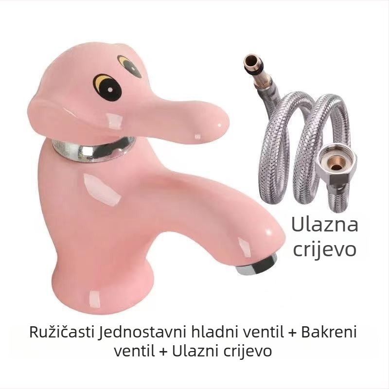 Kran za umivaonik s toplom i hladnom vodom, keramički disk ventil, monoblok konstrukcija, otvaranje ključenjem, CE certifikat