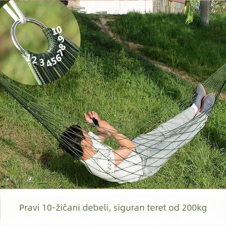 Hamak s mrežom bez postolja, od najlonskog užeta, marka Unique Item