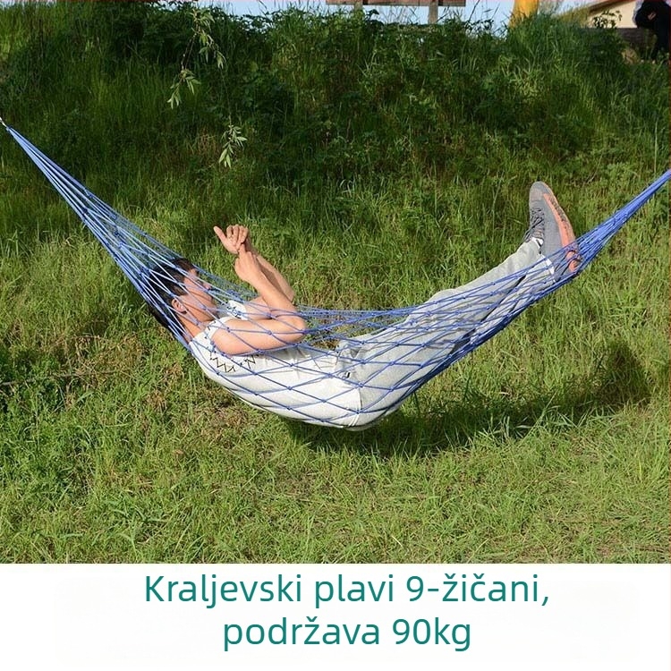 Hamak s mrežom bez postolja, od najlonskog užeta, marka Unique Item