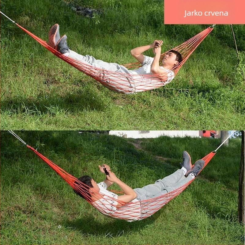 Hamak s mrežom bez postolja, od najlonskog užeta, marka Unique Item