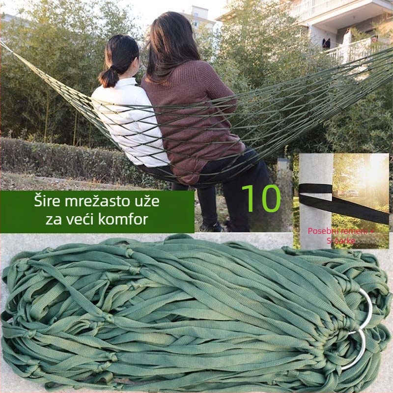 Hamak s mrežom bez postolja, od najlonskog užeta, marka Unique Item