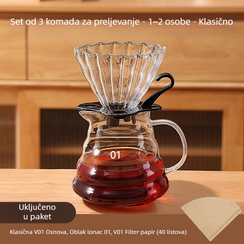 Set ručnog mlinca za kavu za kućnu uporabu i na otvorenom – kompaktan ručni mlin, minimalistički stil, potpuno set