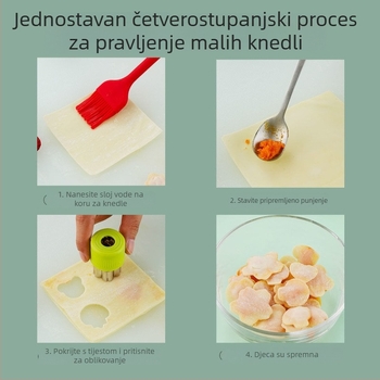 Dječja forma za dumplings i embossing leptir-rezanci - metalni alat, brend Unique