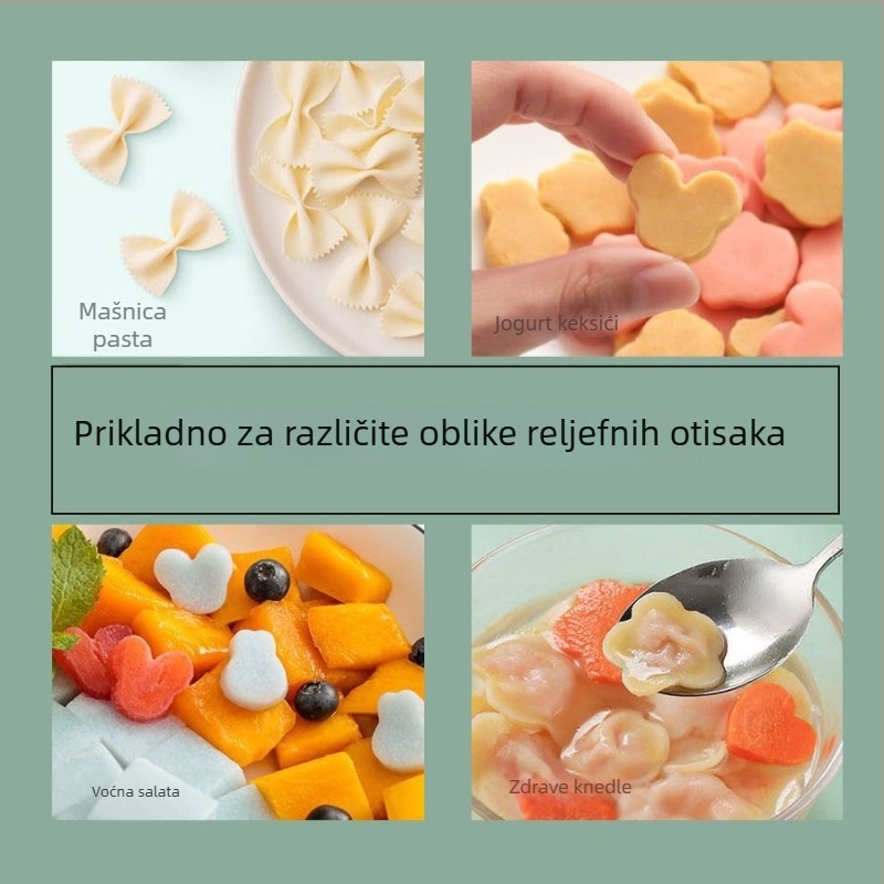 Dječja forma za dumplings i embossing leptir-rezanci - metalni alat, brend Unique