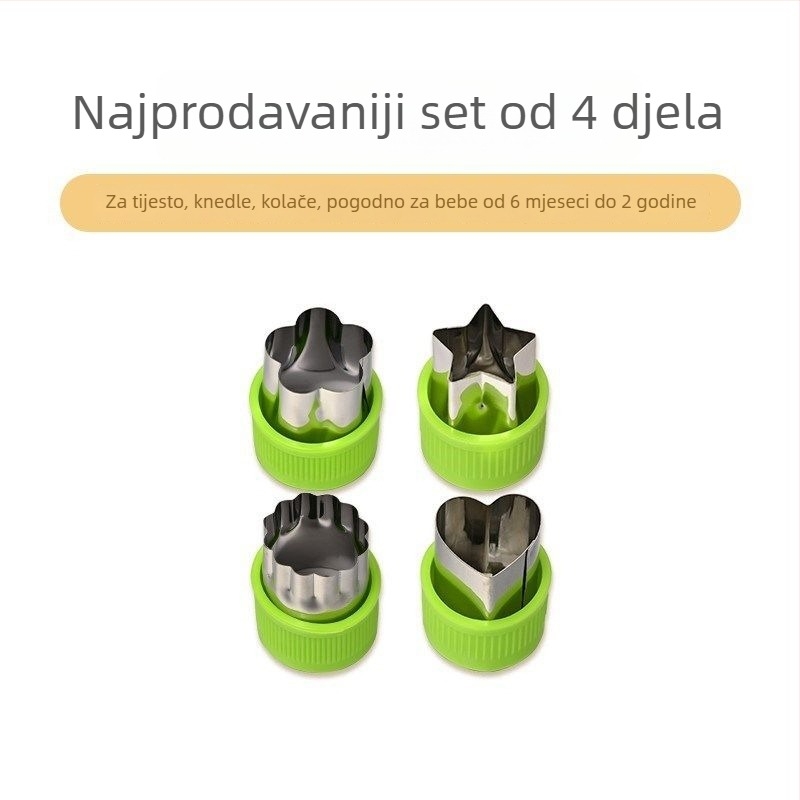 Dječja forma za dumplings i embossing leptir-rezanci - metalni alat, brend Unique