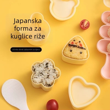 Trokutni kalup za rižine kuglice – plastika, za izradu sushija kod kuće, sigurno za djecu