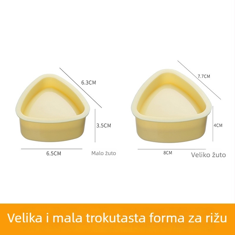 Trokutni kalup za rižine kuglice – plastika, za izradu sushija kod kuće, sigurno za djecu