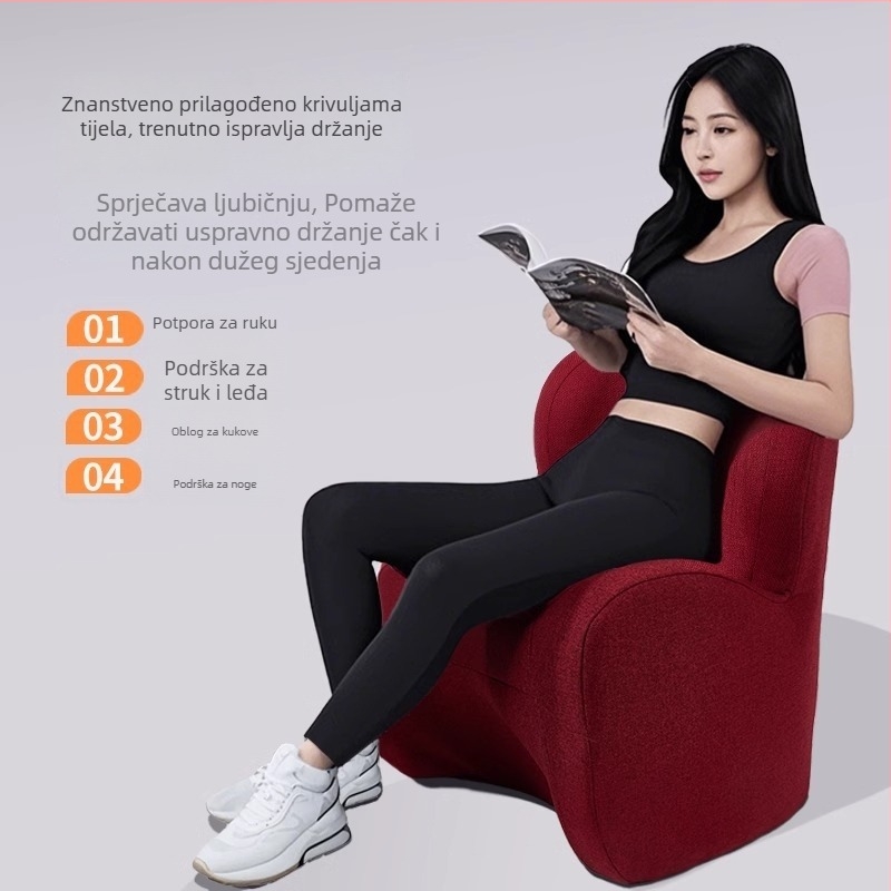 Elastična navlaka za kauč s potporom za struk, za kauč s jednim mjestom, otporna na prašinu, od tkanine