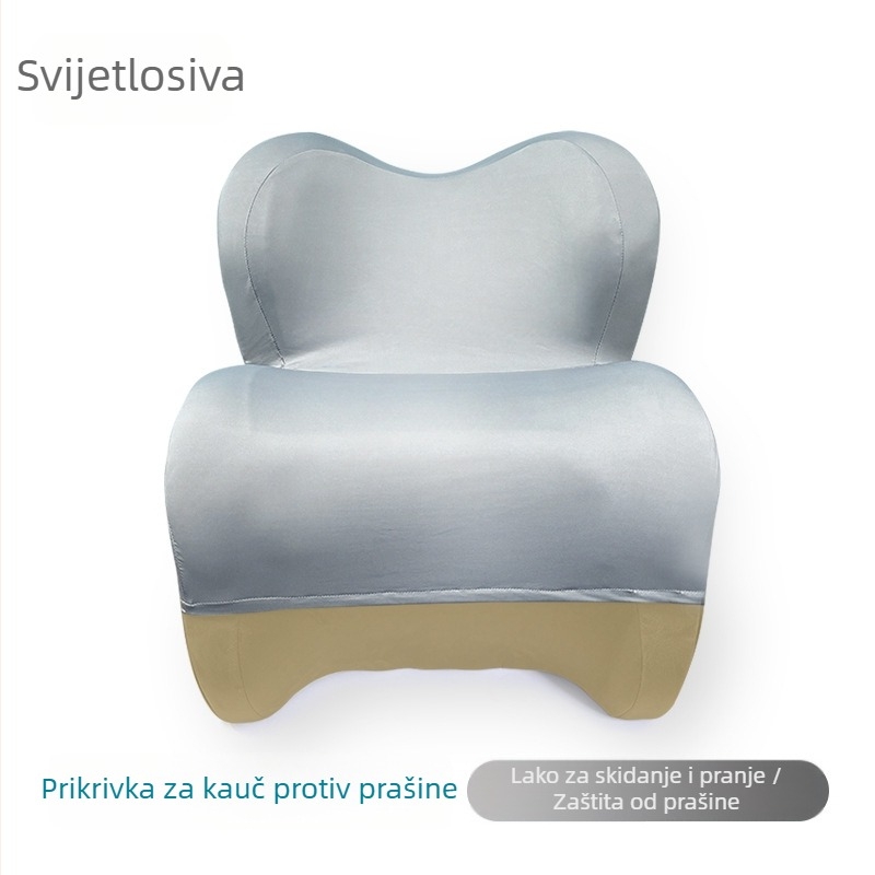 Elastična navlaka za kauč s potporom za struk, za kauč s jednim mjestom, otporna na prašinu, od tkanine