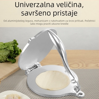 Meksička tortilja presa, (aluminijska legura; ručno upravljanje; otisak logotipa; prilagodljiva obrada)