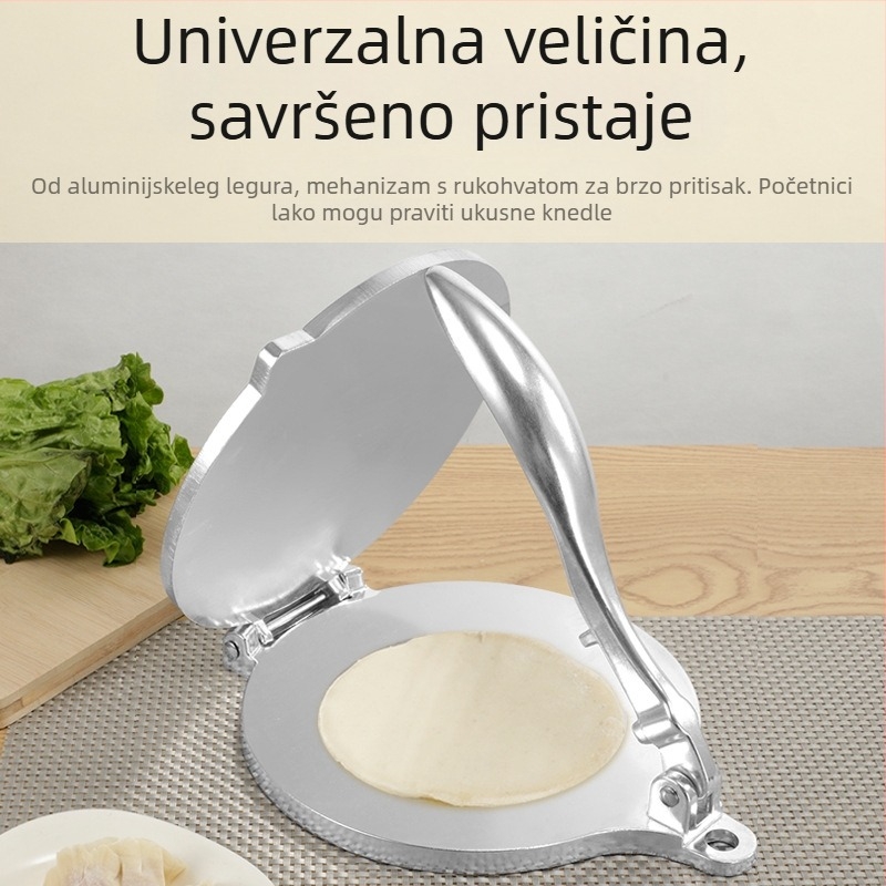Meksička tortilja presa, (aluminijska legura; ručno upravljanje; otisak logotipa; prilagodljiva obrada)