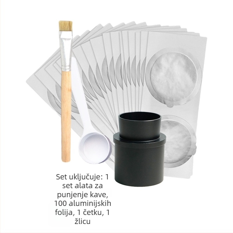 Ponovno upotrebljivi aluminijski punjač praha za kapsule kave, s fiksnim pritiskom, moderni minimalistički stil, 1 komponenta, vrhunska kvaliteta