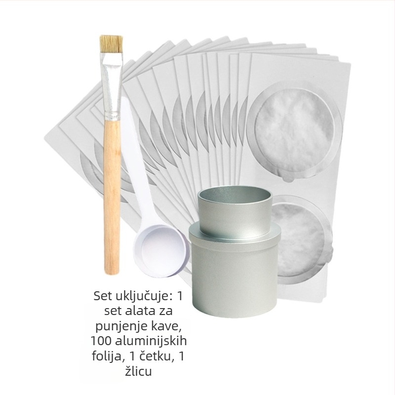 Ponovno upotrebljivi aluminijski punjač praha za kapsule kave, s fiksnim pritiskom, moderni minimalistički stil, 1 komponenta, vrhunska kvaliteta