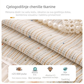 Chenille navlaka za kutnu sofu – sve sezone, potpuno protuklizna zaštita navlake