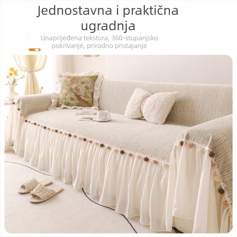 Chenille navlaka za kutnu sofu – sve sezone, potpuno protuklizna zaštita navlake