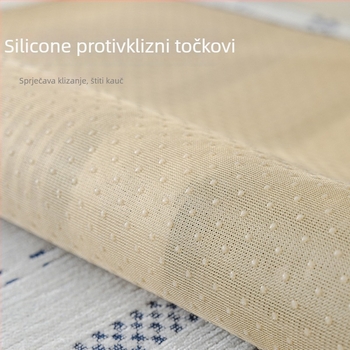 Chenille jastučnica za kauč – doily tip sa geometrijskim uzorkom, za modularni kauč, minimalističkog stila (Materijal: chenille; Uzorak: geometrijski; Pogodno za modularni kauč; Stil: minimalistički; Oblik: doily-tip)