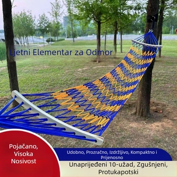 Hamak za vanjsku upotrebu - jednosoban, mrežasta najlonska površina, dizajn protiv prevrnutja