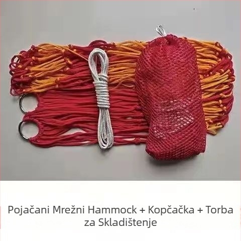 Hamak za vanjsku upotrebu - jednosoban, mrežasta najlonska površina, dizajn protiv prevrnutja