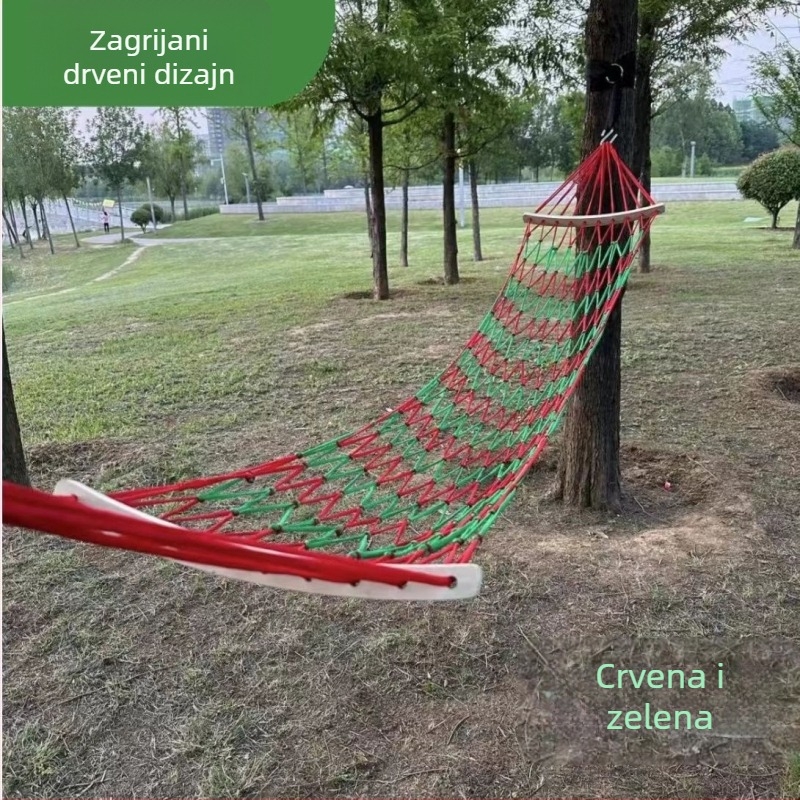 Hamak za vanjsku upotrebu - jednosoban, mrežasta najlonska površina, dizajn protiv prevrnutja