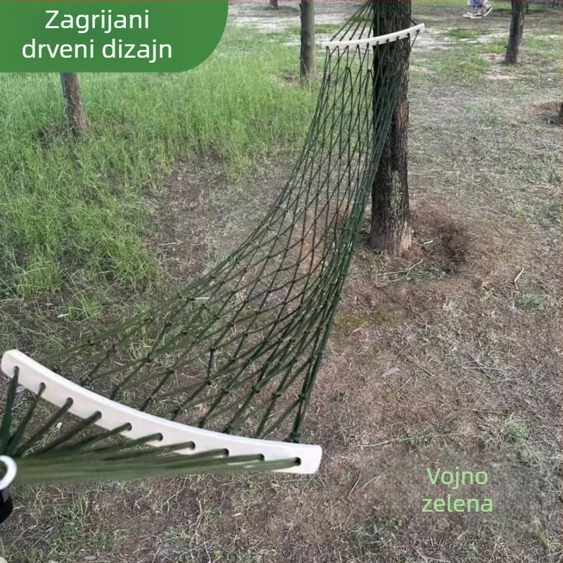 Hamak za vanjsku upotrebu - jednosoban, mrežasta najlonska površina, dizajn protiv prevrnutja