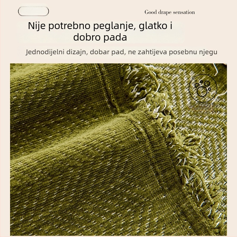 Krpa za kauč Chenille, prugasti uzorak, univerzalna upotreba, zimska sezona 2025, prilagođena obrada