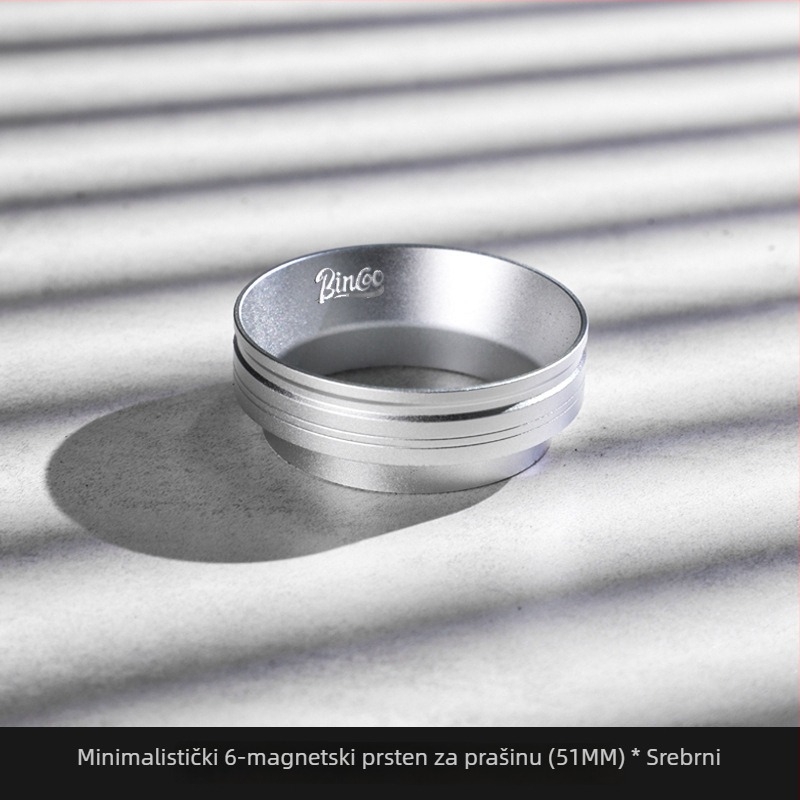 Ručka za espresso portafilter s magnetskim prstenom za prašinu, 51/53/58 mm, aluminijska legura