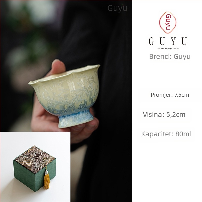 Gongfu porcelanska šalica za čaj, kineski stil, podrijetlo Fujian, jednosedna šalica, idealan poslovni poklon