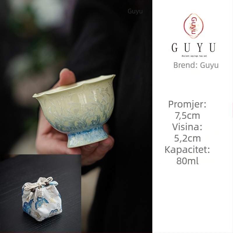 Gongfu porcelanska šalica za čaj, kineski stil, podrijetlo Fujian, jednosedna šalica, idealan poslovni poklon