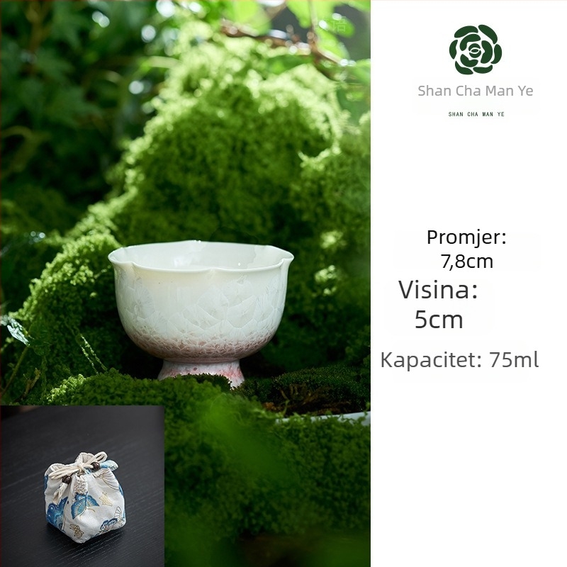 Gongfu porcelanska šalica za čaj, kineski stil, podrijetlo Fujian, jednosedna šalica, idealan poslovni poklon