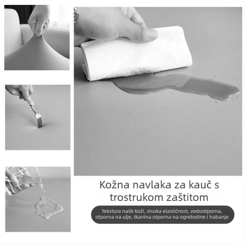 Navlaka za kauč za kutnu sofu, smjesa materijala, minimalistički stil, marka He tao