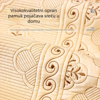 Navlaka za jastuk kauča od opranog pamuka, krem boje s francuskim stilom, srcolni uzorak, model 2026, universalna za sve sezone, protuklizna