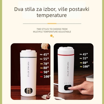 Električna šalica za grijanje vode, kompaktna za kućnu upotrebu, s automatskim isključivanjem, zaštita od suhog zagrijavanja i pregrijavanja, kapacitet do 1 L, snaga do 1000 W