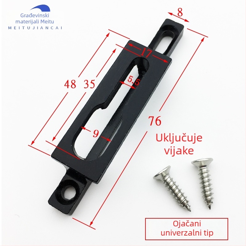 Set sigurnosnih zatvarača za klizna vrata – materijal: cinkova legura i nehrđajući čelik; stil: moderan minimalistički; šifra: Fiuirewrtiooyy; model: Drugo