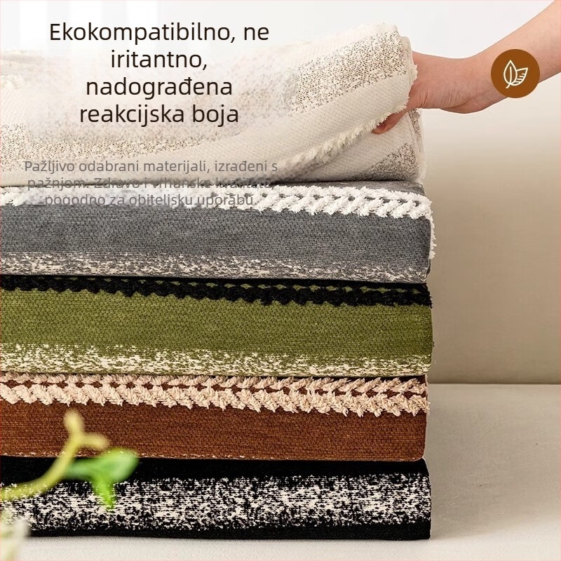 Navlaka za kauč Chenille, prugasti uzorak, univerzalna prilagodba, francuski stil, tip jastuka