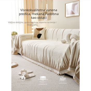 Presvlaka za kauč — Minimalistički skandinavski stil, Chenille materijal, Univerzalna prilagodba, Zaštita od prašine