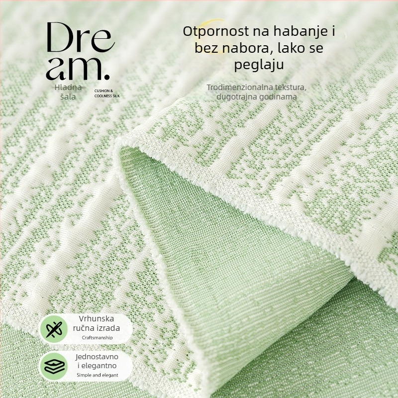 Hladna svilenkasta navlaka za kauč, doily oblik, za modularne sofae, prugasti uzorak