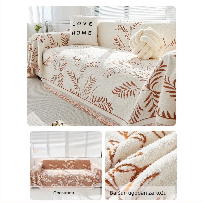 Nordijski stil navlaka za sofa od chenillea, univerzalni pokrov za četiri sezone, s cvjetnim uzorkom, pogodna za kutnu sofu, mogućnost prilagodbe