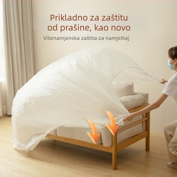 Zaštitna navlaka za prašinu za namještaj i krevet – prozračni netkani materijal, potpuno pokriće, jednokratni zaštitni film, prilagođena obrada, japanski stil
