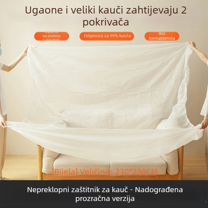 Zaštitna navlaka za prašinu za namještaj i krevet – prozračni netkani materijal, potpuno pokriće, jednokratni zaštitni film, prilagođena obrada, japanski stil