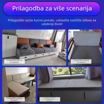Prilagođene jastuke za kauč s visokom gustoćom pjene, masivnim mahagoni okvirom, tkanina presvlaka, debeli i čvrsti nasloni i jastuci za sjedanje