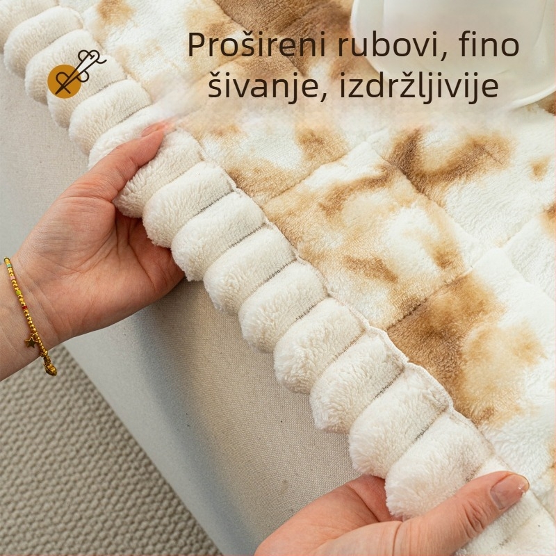 Jastuk za kauč od kunić baršuna, francuski stil, za kombinirane kaučeve, dizajn tkanine