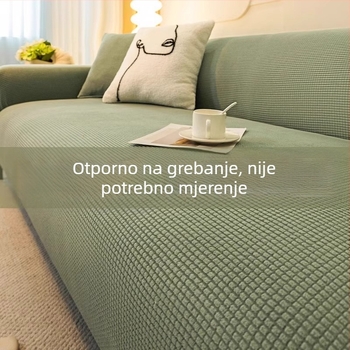 Elastičan prekrivač za kauč s zaštitom od ogrebotina mačaka, polarni flis, potpuno pokrivanje, univerzalno za sve četiri sezone, zaštita od prašine