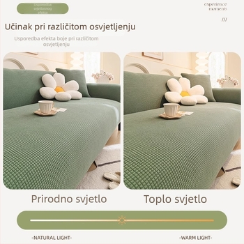 Elastičan prekrivač za kauč s zaštitom od ogrebotina mačaka, polarni flis, potpuno pokrivanje, univerzalno za sve četiri sezone, zaštita od prašine