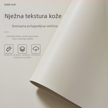 Bijela PVC podloga za stol, prilagodljiva veličina, podloga za PC, vodootporna i otporna na ulja, moderan minimalistički stil